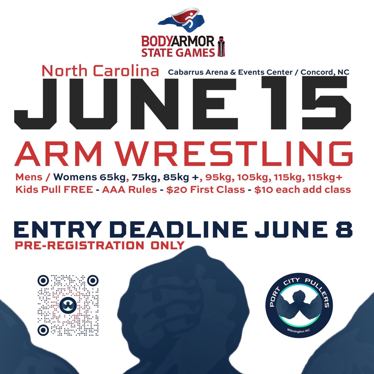 (NC) North Carolina BODYARMOR State Games Arm Wrestling Tournament